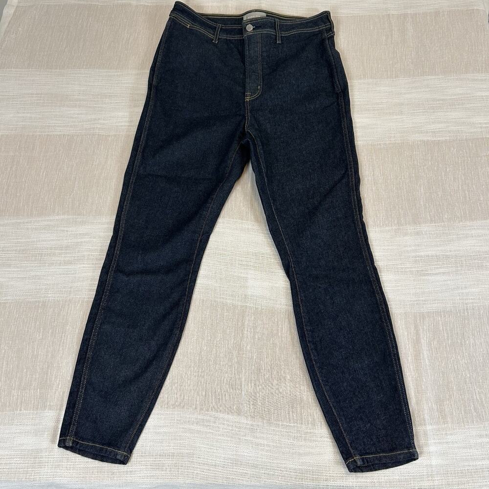 Everlane‎ Women's The Way High Skinny Jeans Dark Wash Organic Cotton Excellent